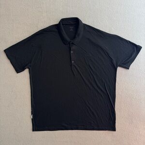 Icebreaker Polo Shirt XL Men's Merino Wool Black Short Sleeve Comfort Outdoor